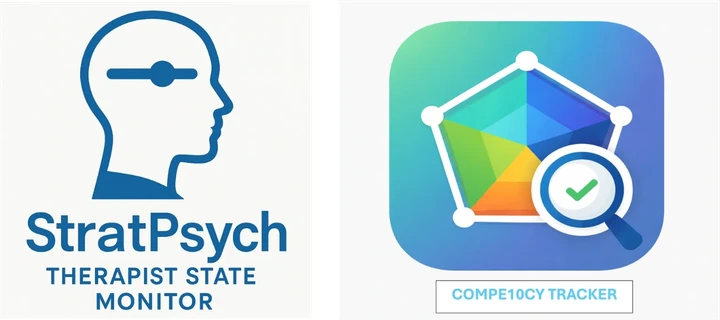 The StratPsych Therapist State Monitor and COMPE10CY Tracker app icons