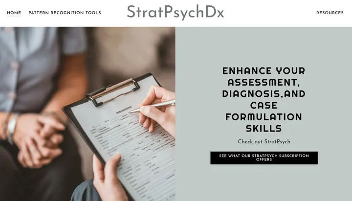 StratPsychDx: enhance your assessment, diagnosis and case formulation skills